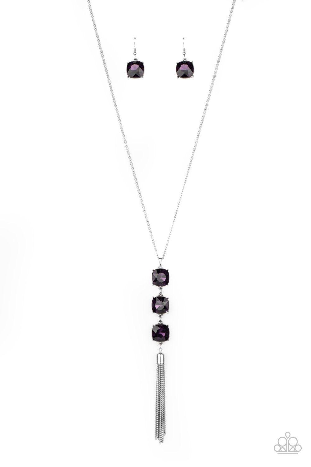 GLOW Me The Money! Purple Necklace - Jewelry b y Bretta