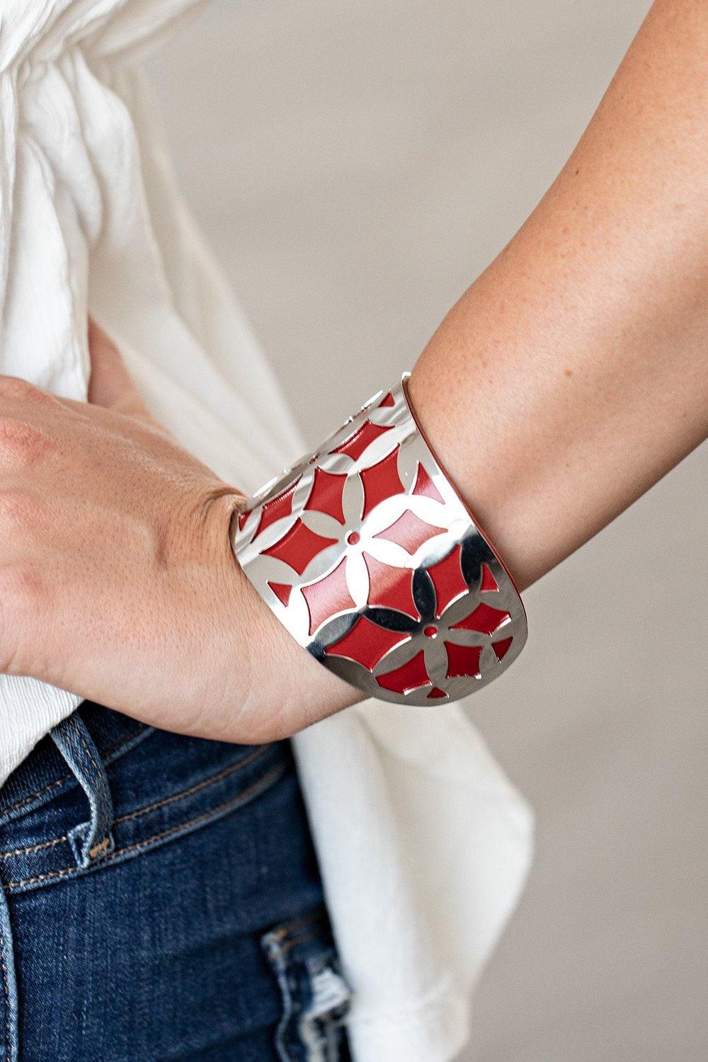 Paparazzi Accessories-Garden Fiesta - Red Bracelet
