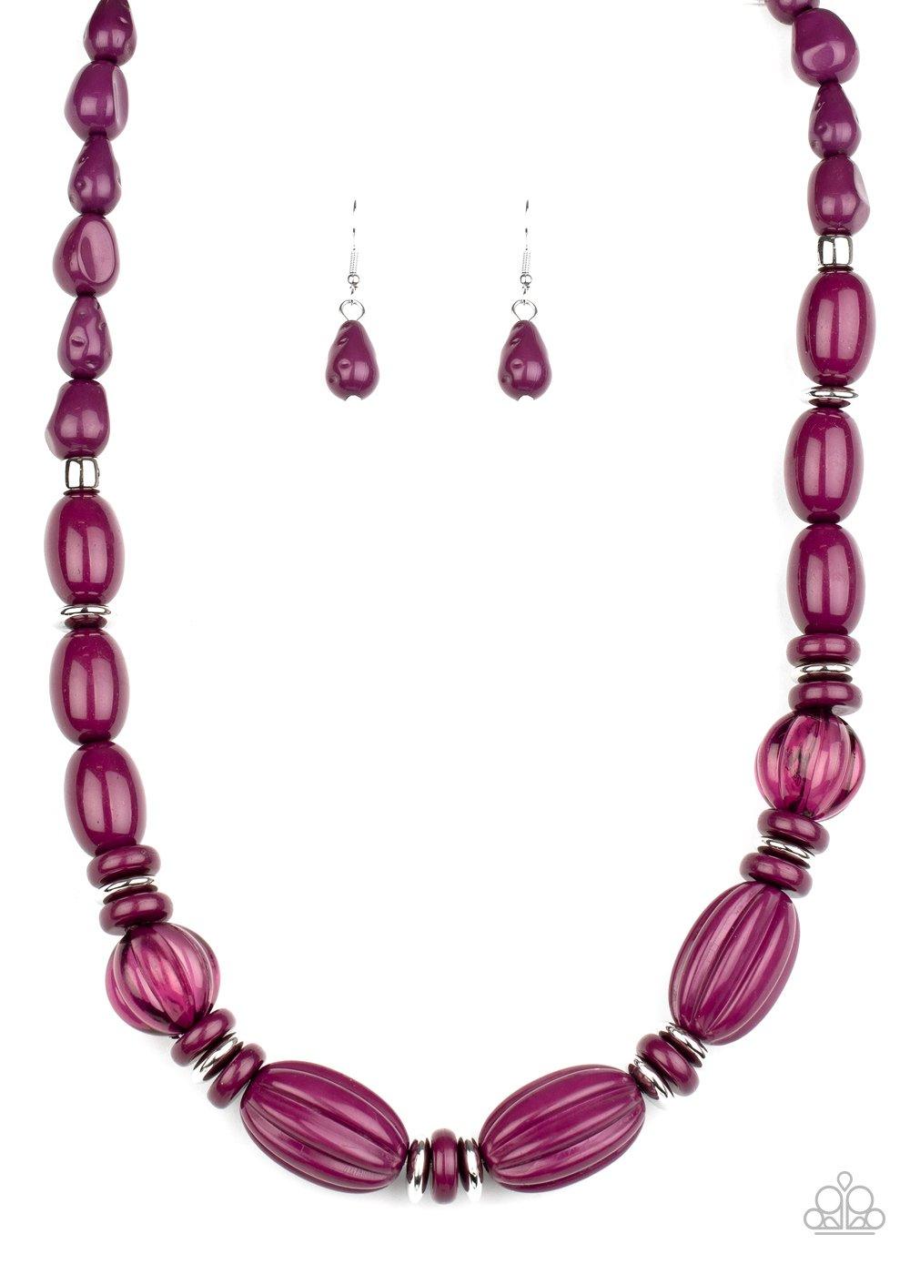 Paparazzi Accessories-High Alert - Purple Necklace