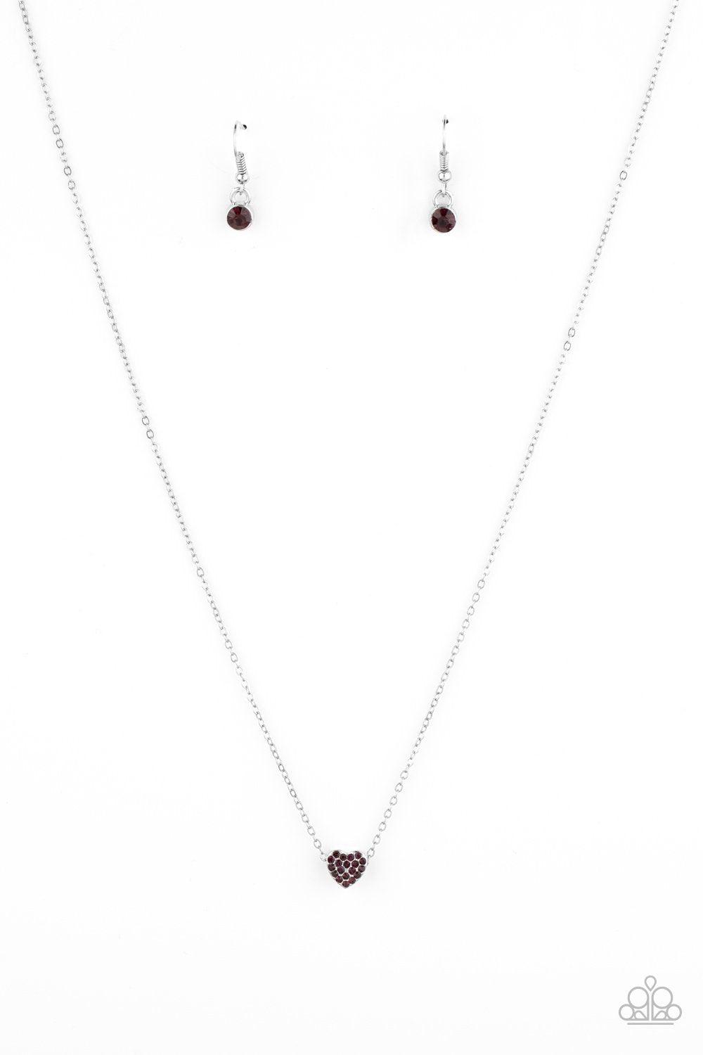 Paparazzi Accessories-Hit Em Where It HEARTS - Purple Necklace