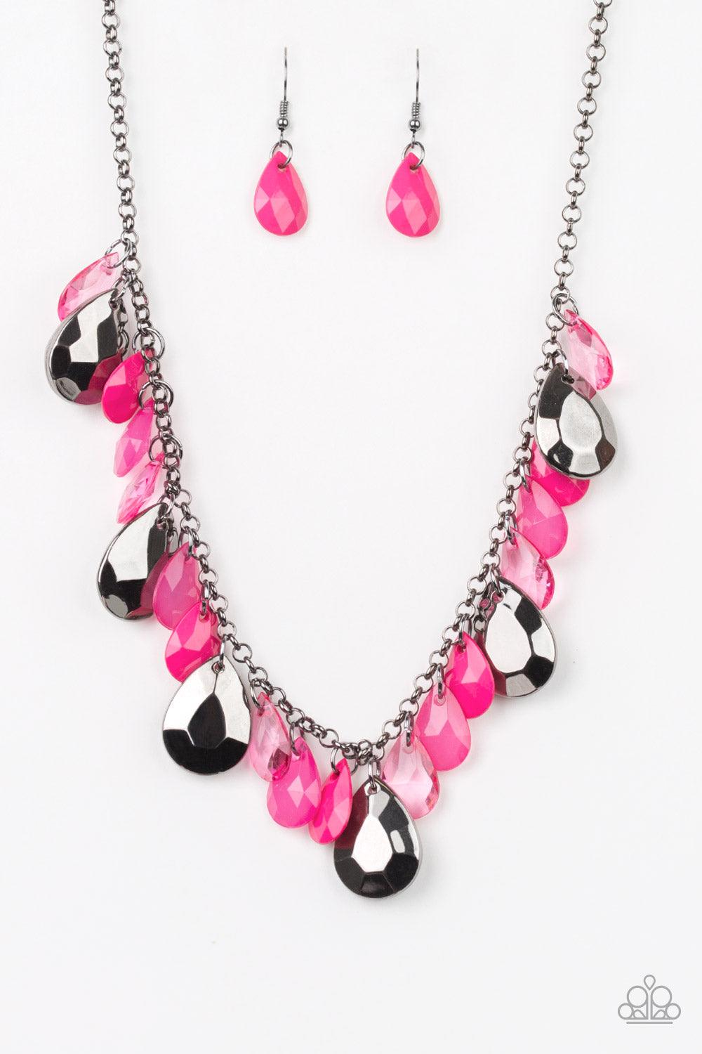 Paparazzi Accessories-Hurricane Season - Pink Necklace