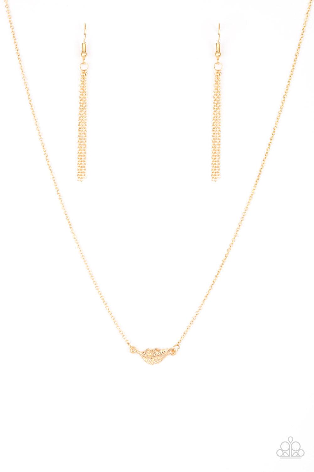 Paparazzi Accessories-In-Flight Fashion - Gold Necklace