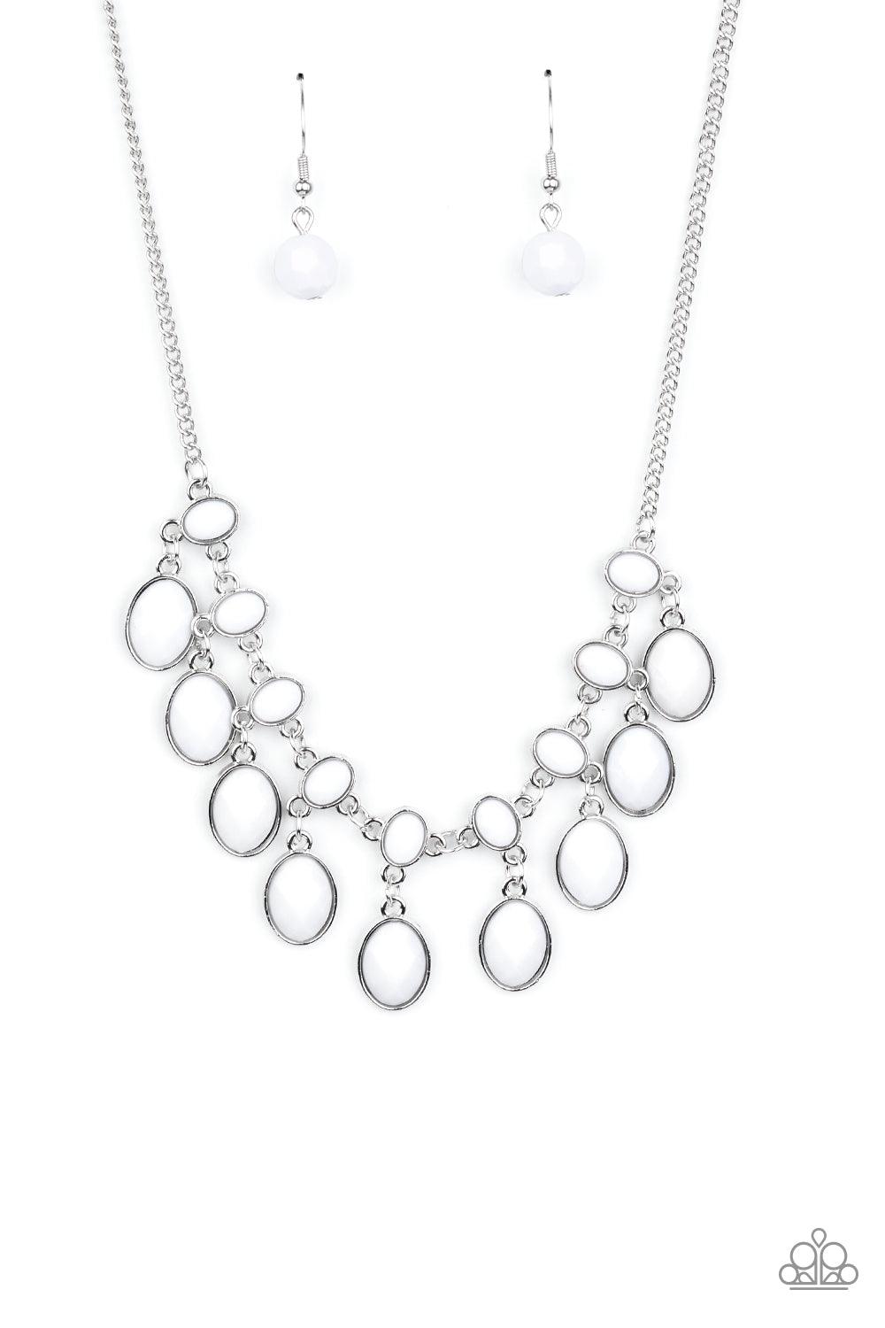 Paparazzi Accessories-Lady of the POWERHOUSE - White Necklace