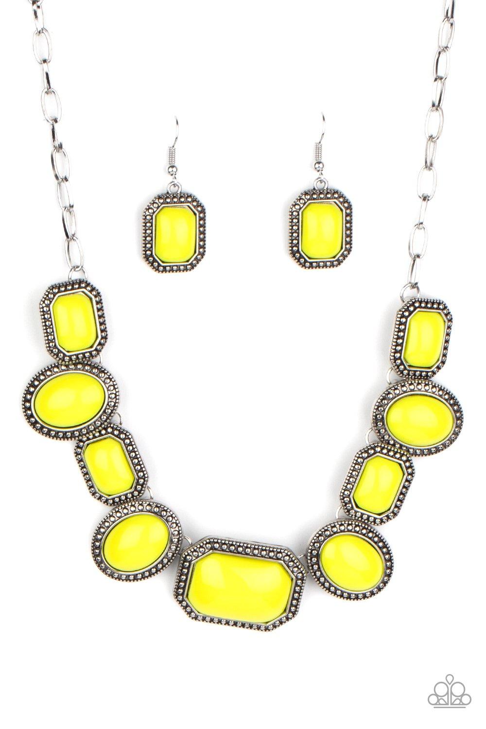 Paparazzi Accessories-Lets Get Loud - Yellow Necklace