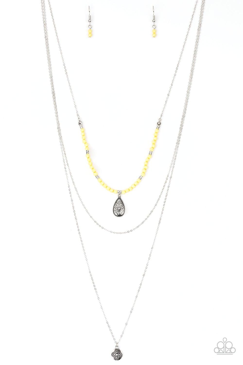 Paparazzi Accessories-Mild Wild - Yellow Necklace