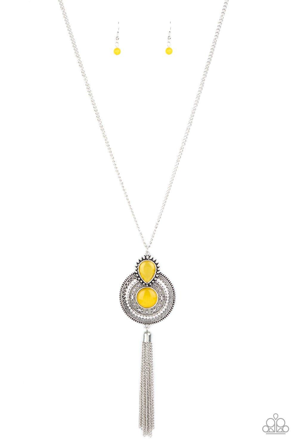Paparazzi Accessories-Mountain Mystic - Yellow Necklace
