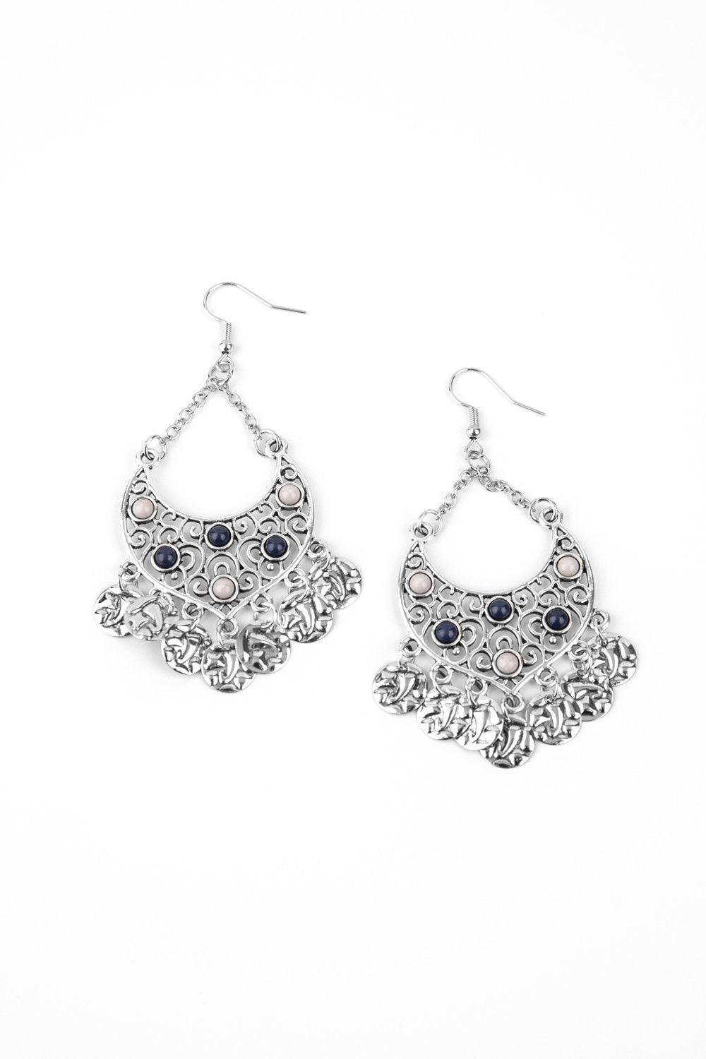 Paparazzi Accessories-Musical Murals - Blue Earrings