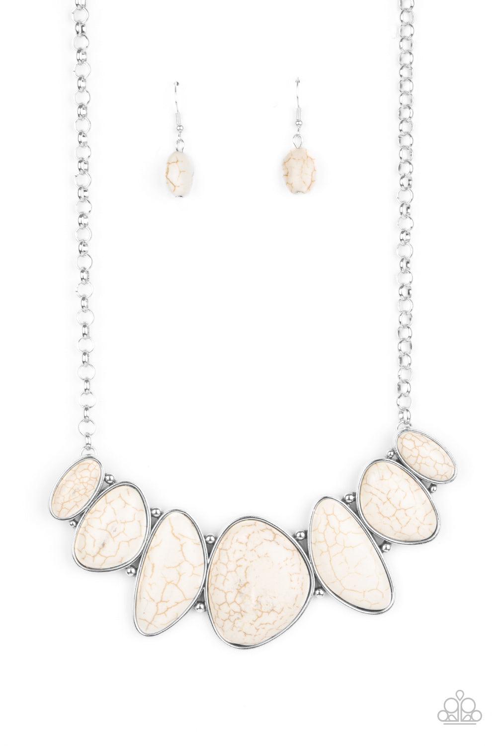 Paparazzi Accessories-Primitive - White Necklace