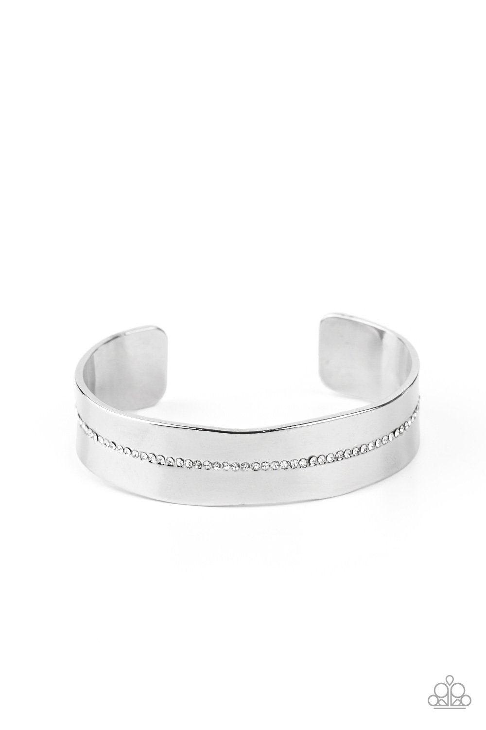 Paparazzi Accessories-Raw Razzle - White Bracelet