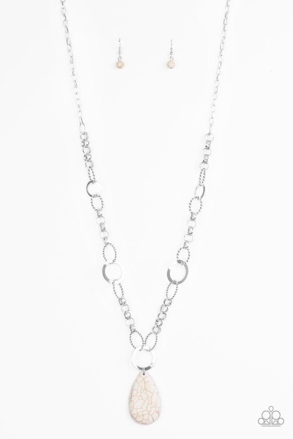 Paparazzi Accessories-Recycled Refinement - White Necklace