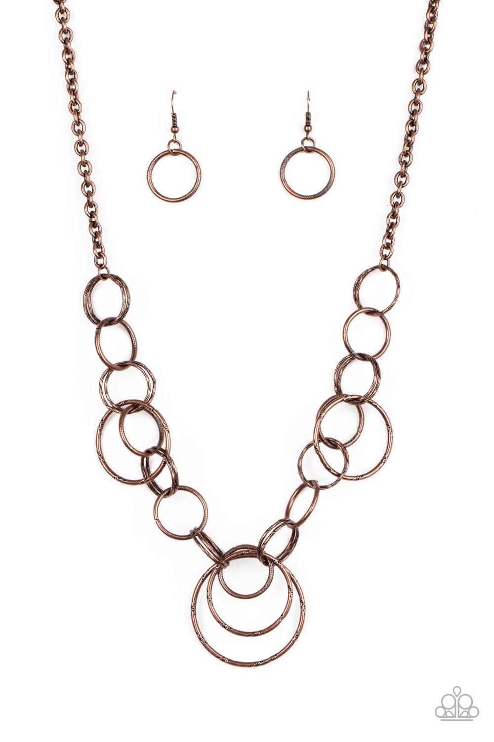 Paparazzi Accessories-Ringing Relic - Copper Necklace