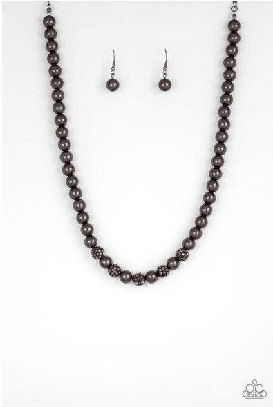 Paparazzi Accessories-Posh Boss - Black Necklace