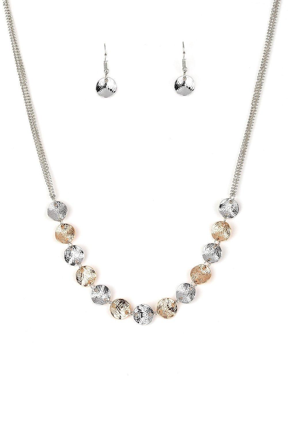 Paparazzi Accessories-Simple Sheen - Silver Necklace