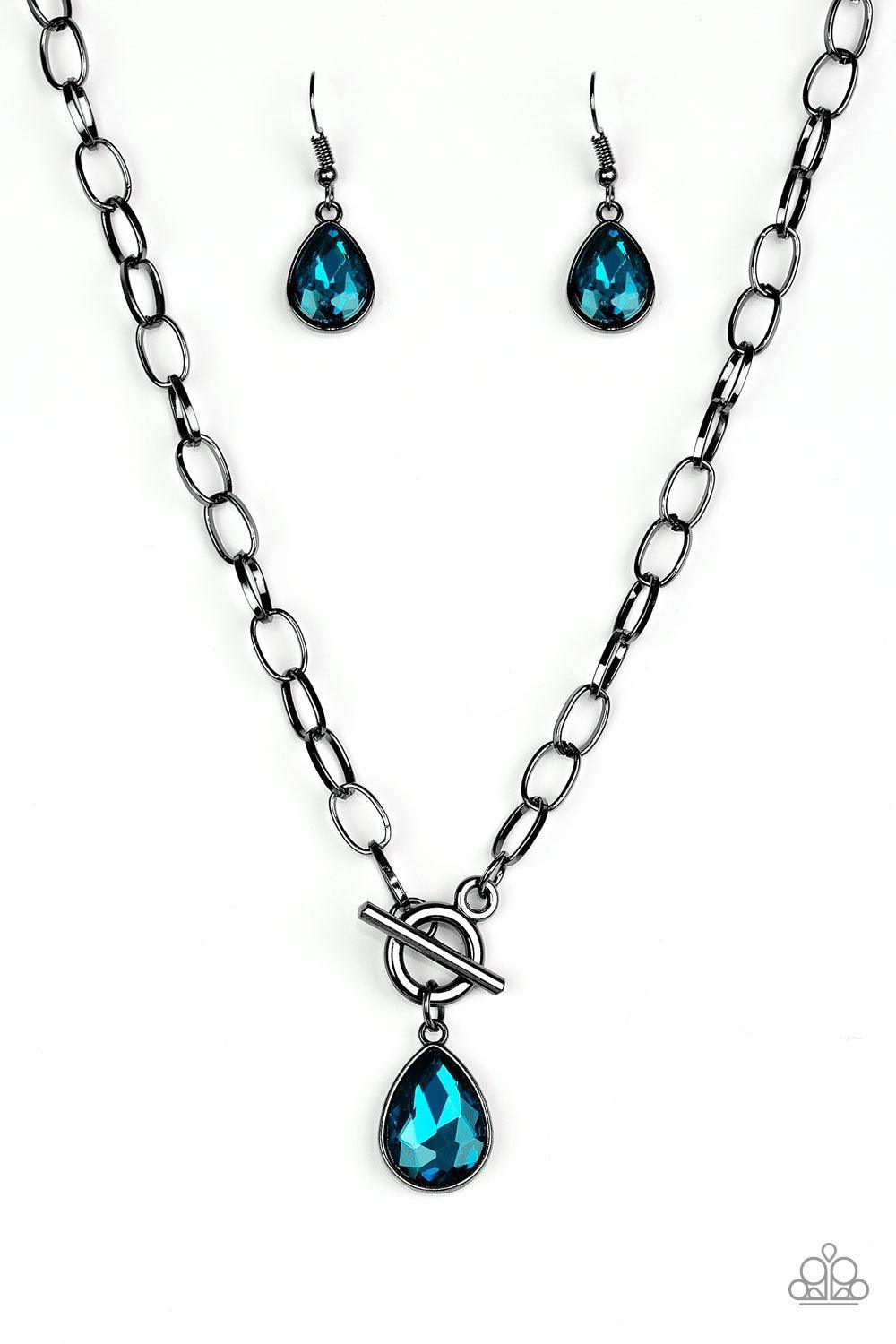 Paparazzi Accessories-So Sorority - Blue Necklace