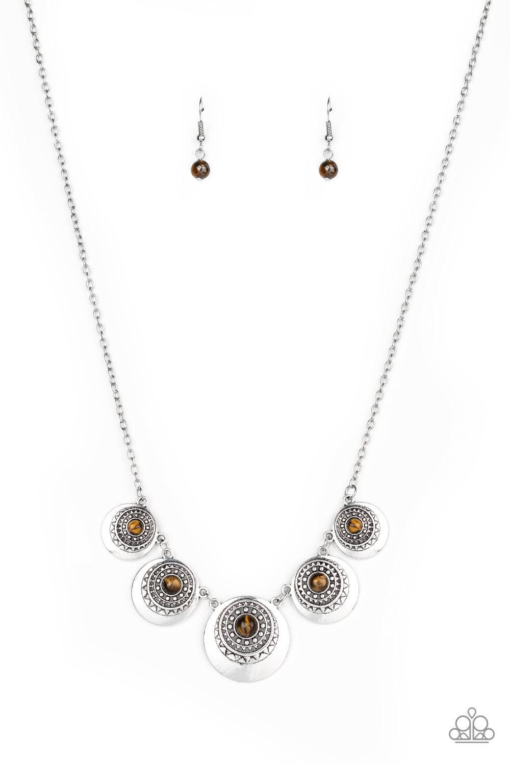 Paparazzi Accessories-Solar Beam - Brown Necklace