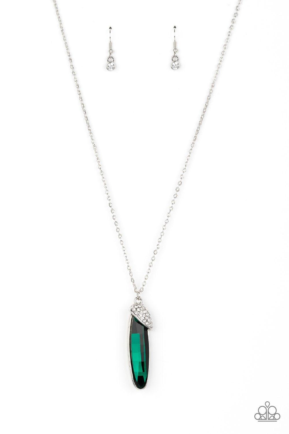 Paparazzi Accessories-Spontaneous Sparkle - Green Necklace