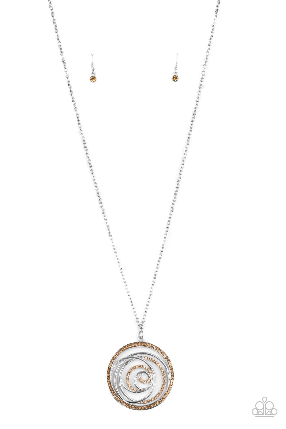 Paparazzi Accessories-Subliminal Sparkle - Brown Necklace