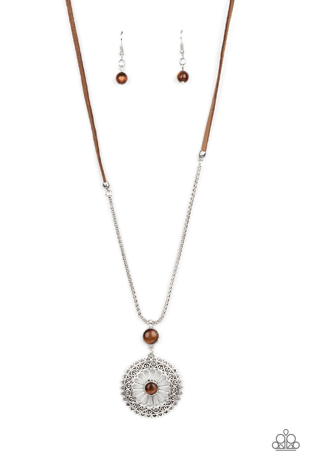Paparazzi Accessories-Where No MANDALA Has Gone Before - Brown Necklace