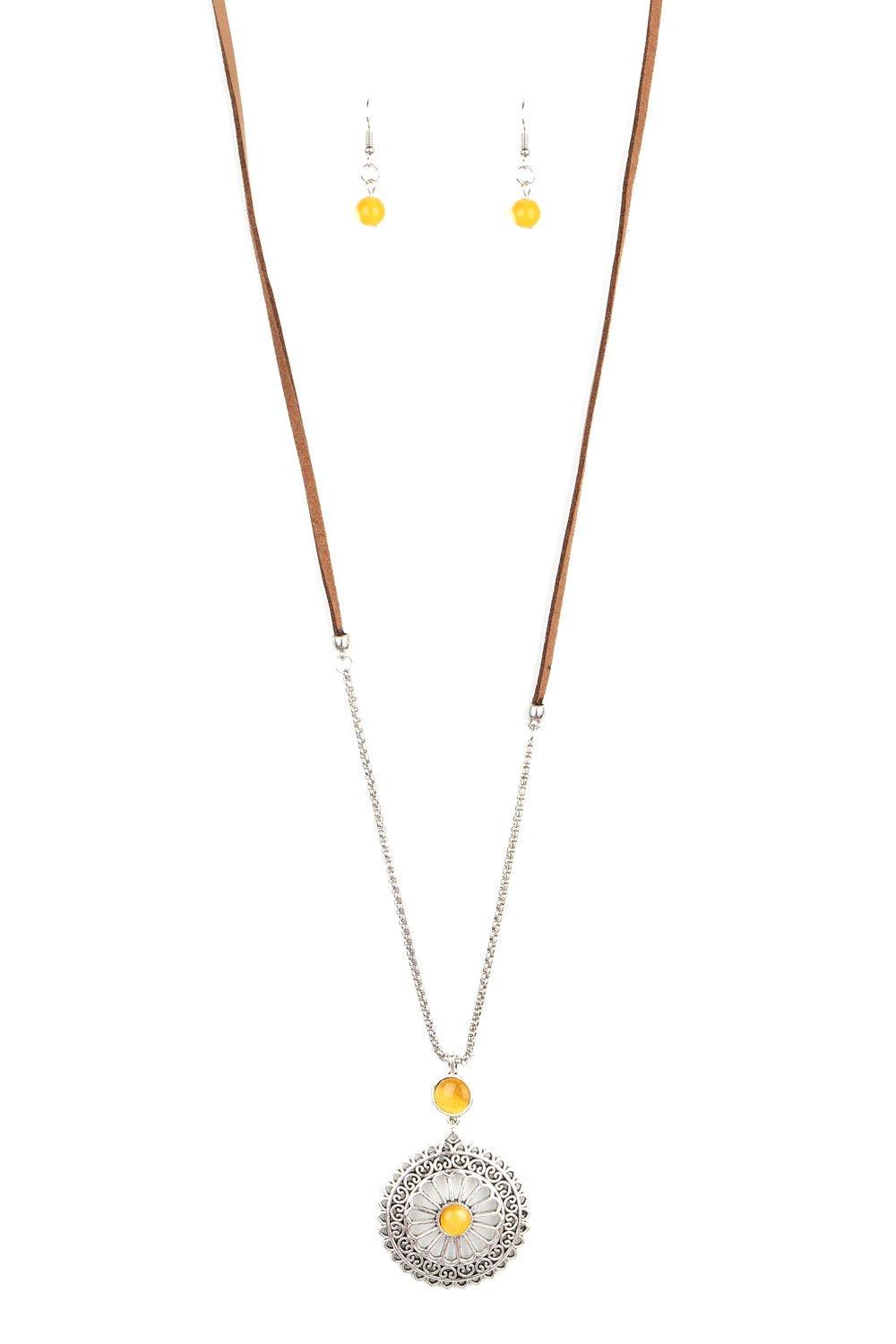 Paparazzi Accessories-Where No MANDALA Has Gone Before - Yellow Necklace