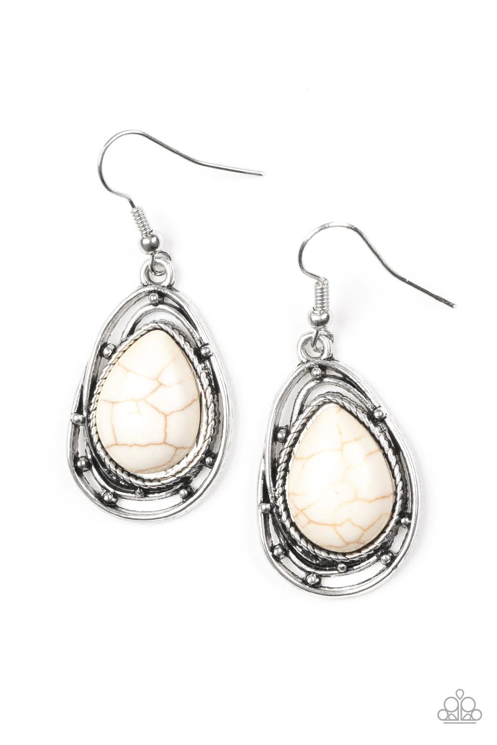 Abstract Anthropology White Earrings - Jewelry by Bretta - Jewelry by Bretta
