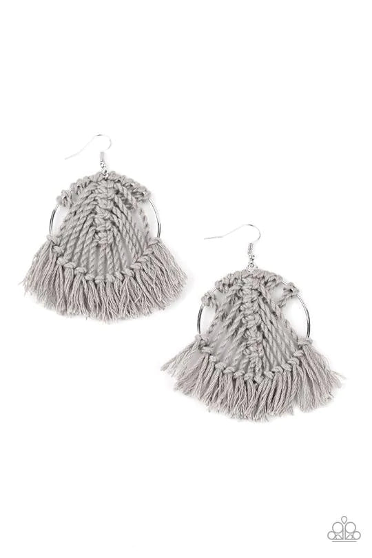All About MACRAME Silver Earrings - Jewelry by Bretta - Jewelry by Bretta