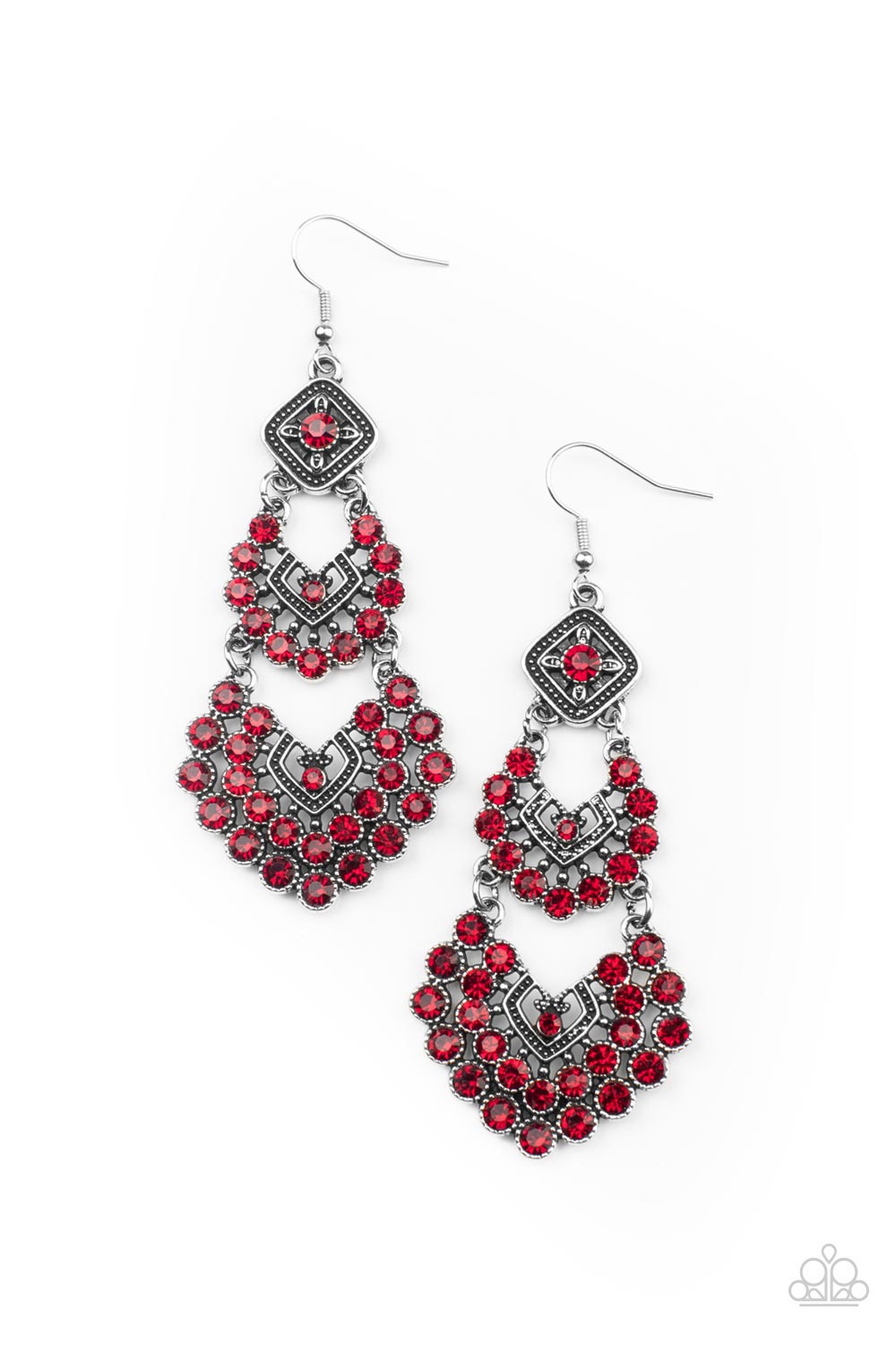 All For The GLAM Red Earrings - Jewelry by Bretta - Jewelry by Bretta