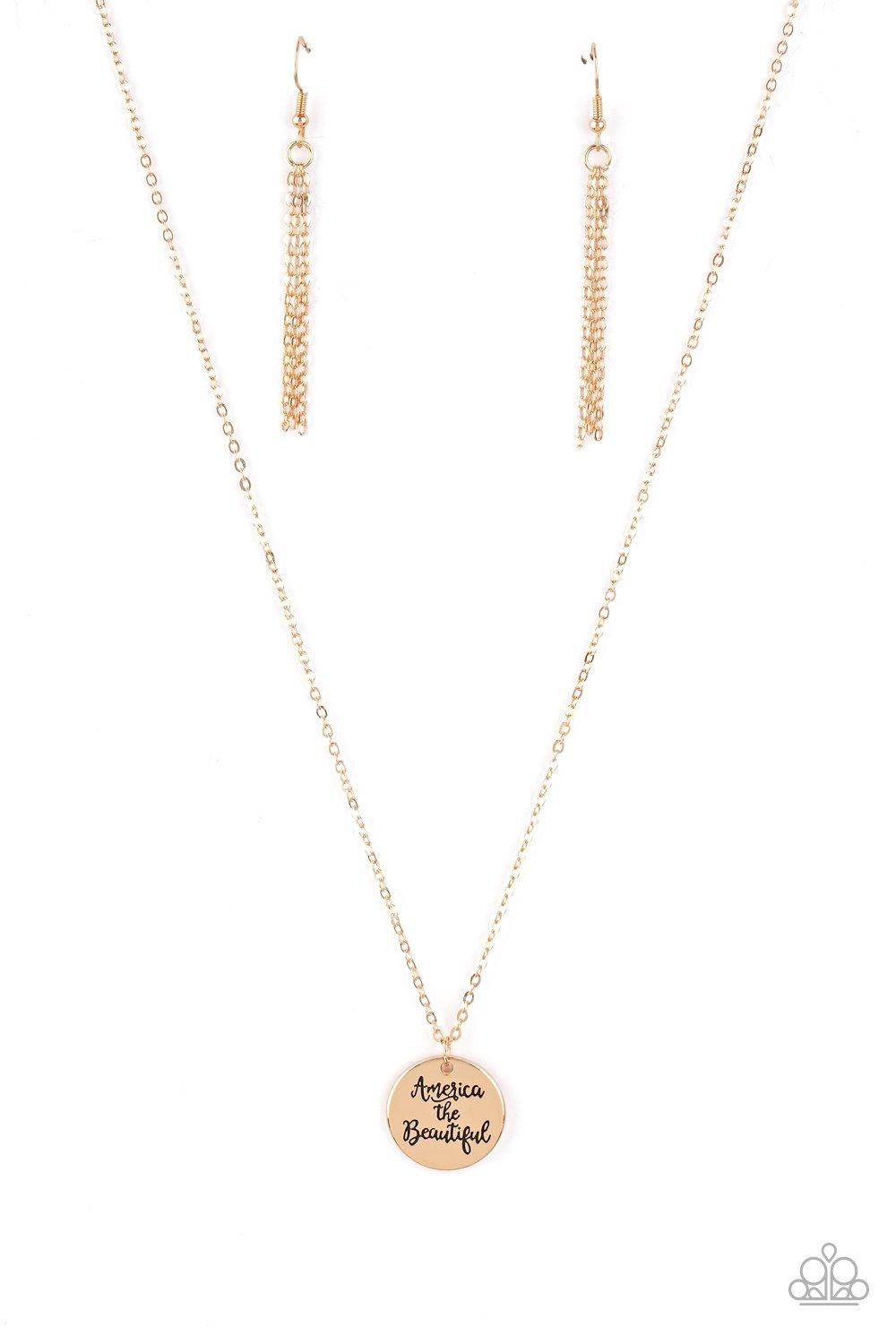 America The Beautiful Gold Necklace - Jewelry By Bretta - Jewelry by Bretta