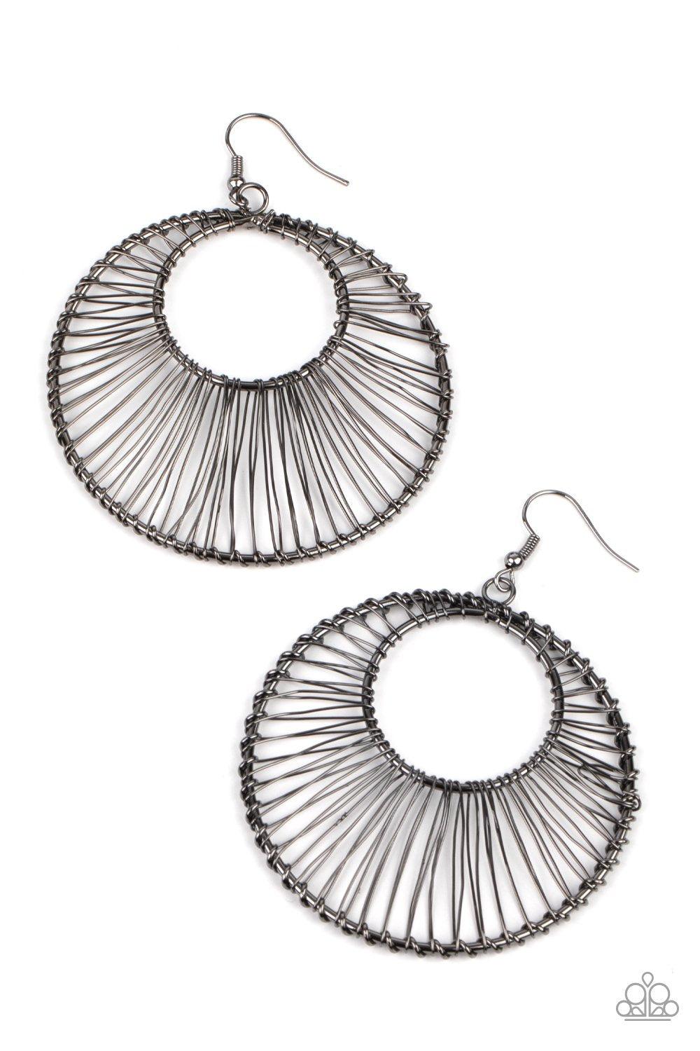 Artisan Applique Black Earrings - Jewelry by Bretta - Jewelry by Bretta