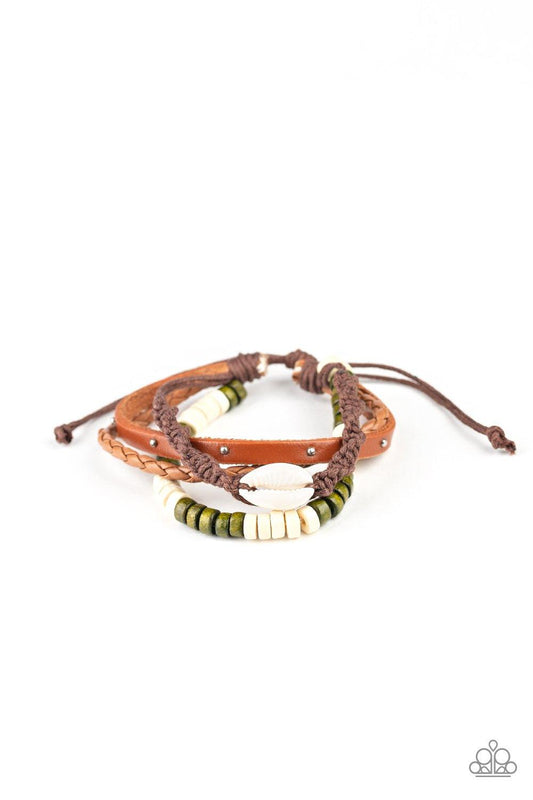 Beach Bounty boho leather and twine bracelet - Jewelry by Bretta