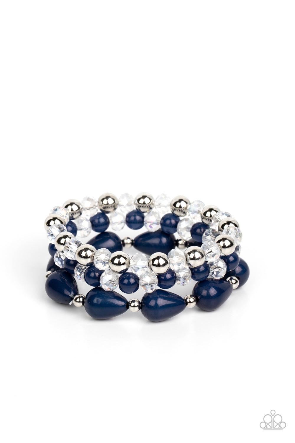 Beachside Brunch Blue Bracelet - Jewelry by Bretta - Jewelry by Bretta