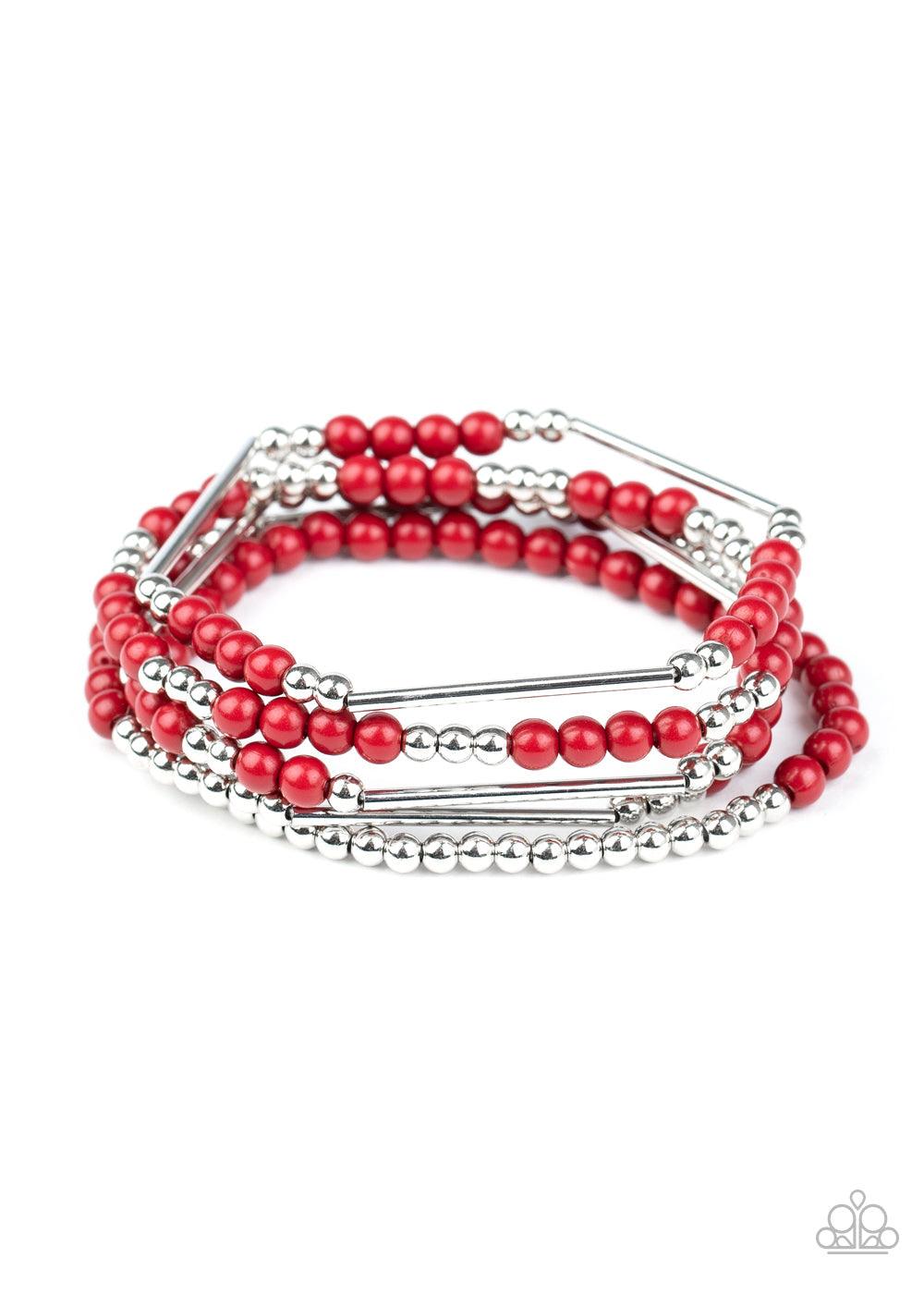 BEAD Between The Lines - Red Bracelets - Jewelry By Bretta - Jewelry by Bretta