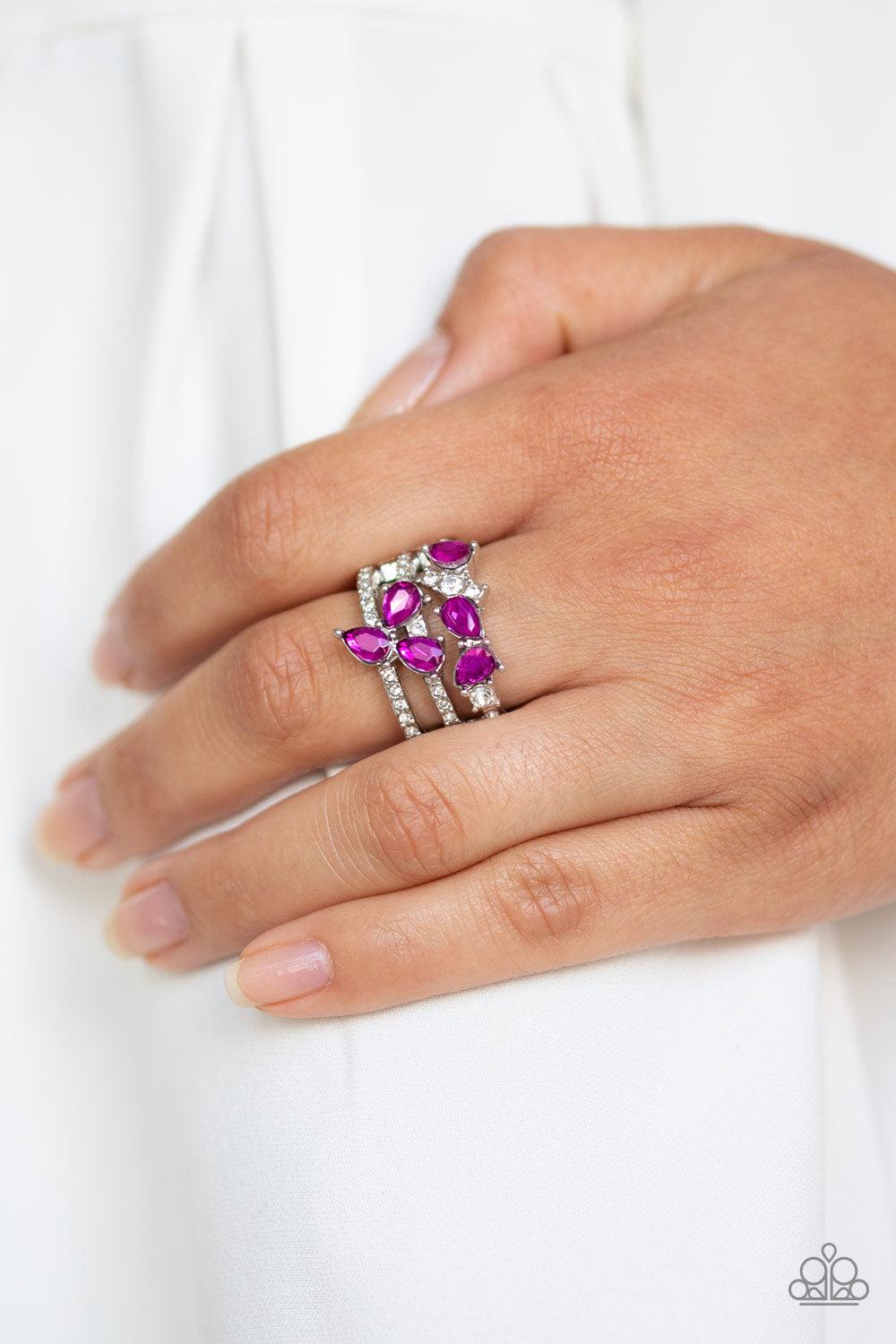 Blink Back TIERS Pink Ring - Jewelry by Bretta