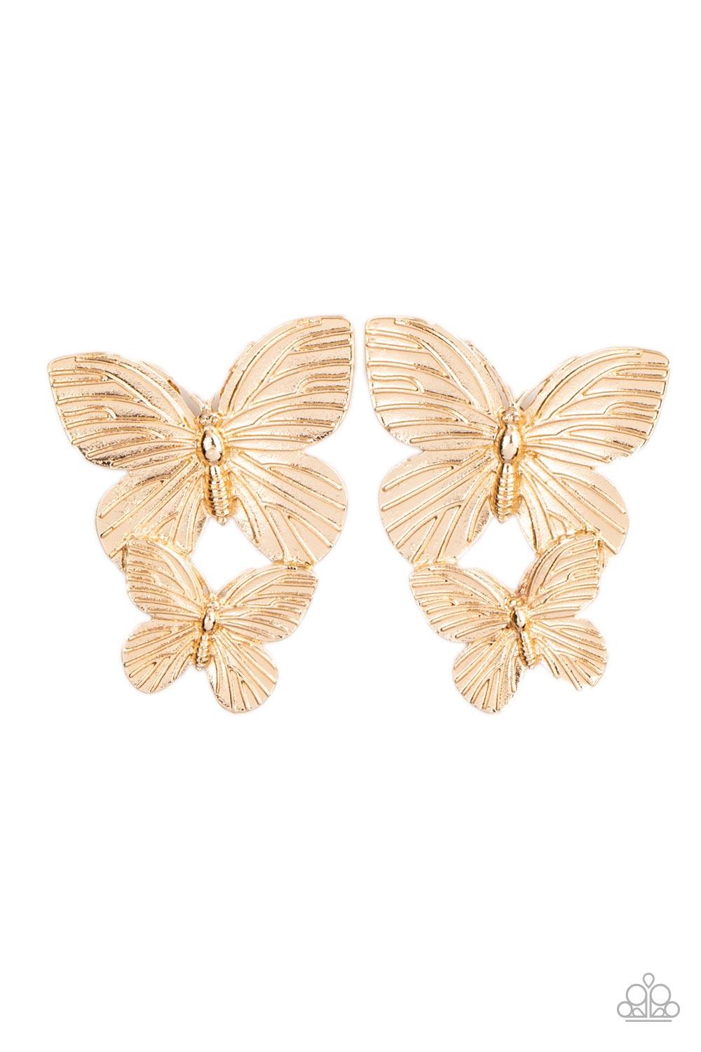 Blushing Butterflies Gold Earrings - Jewelry by Bretta - Jewelry by Bretta