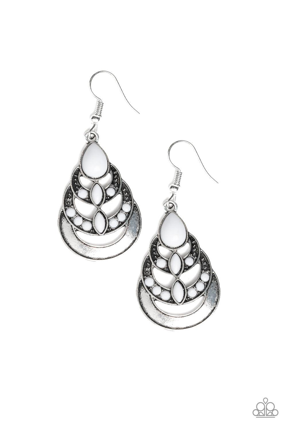 Boho Brilliance White Earrings - Jewelry by Bretta - Jewelry by Bretta