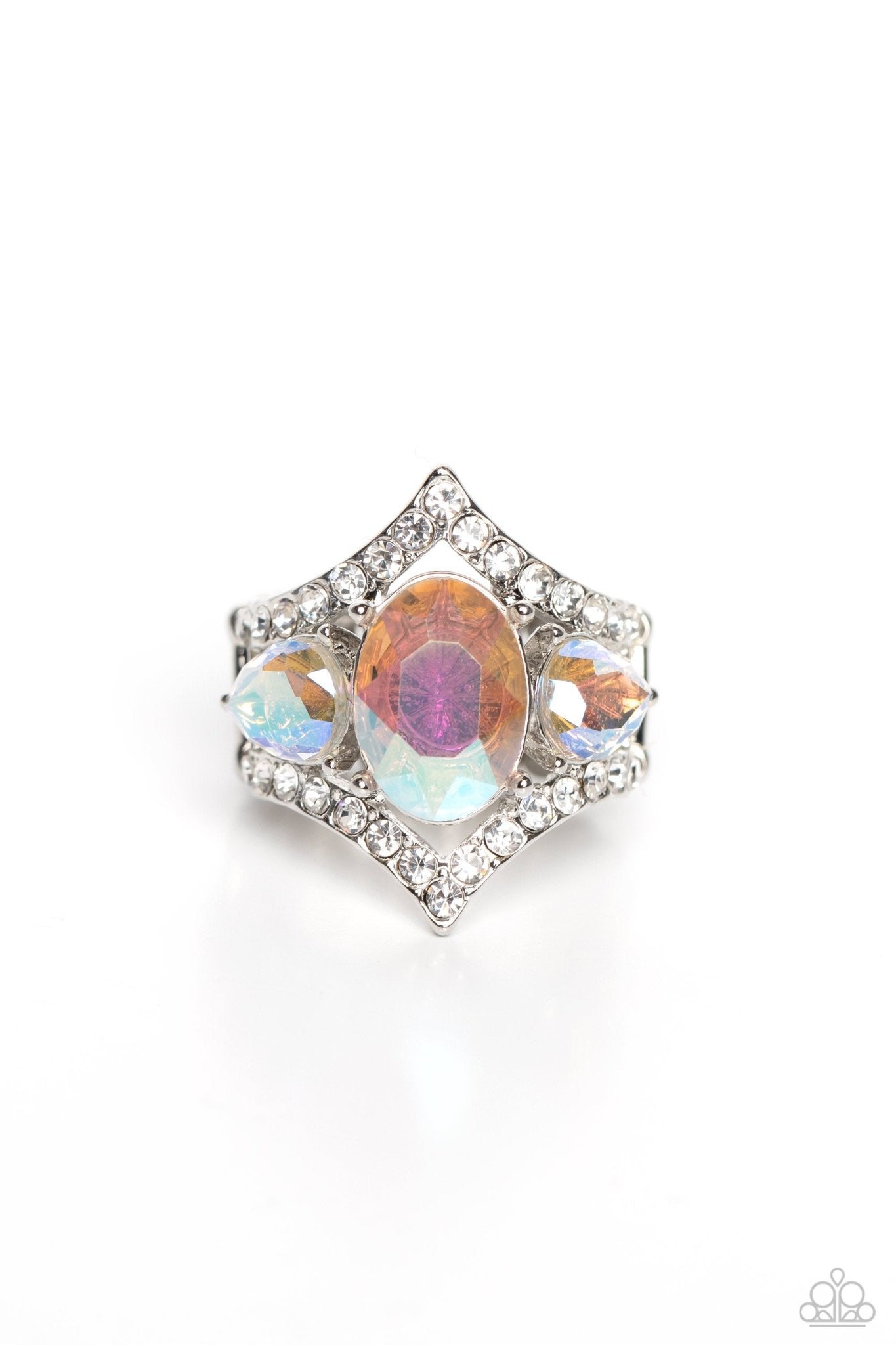 Bow Down to Dazzle White Ring - Jewelry by Bretta - Jewelry by Bretta