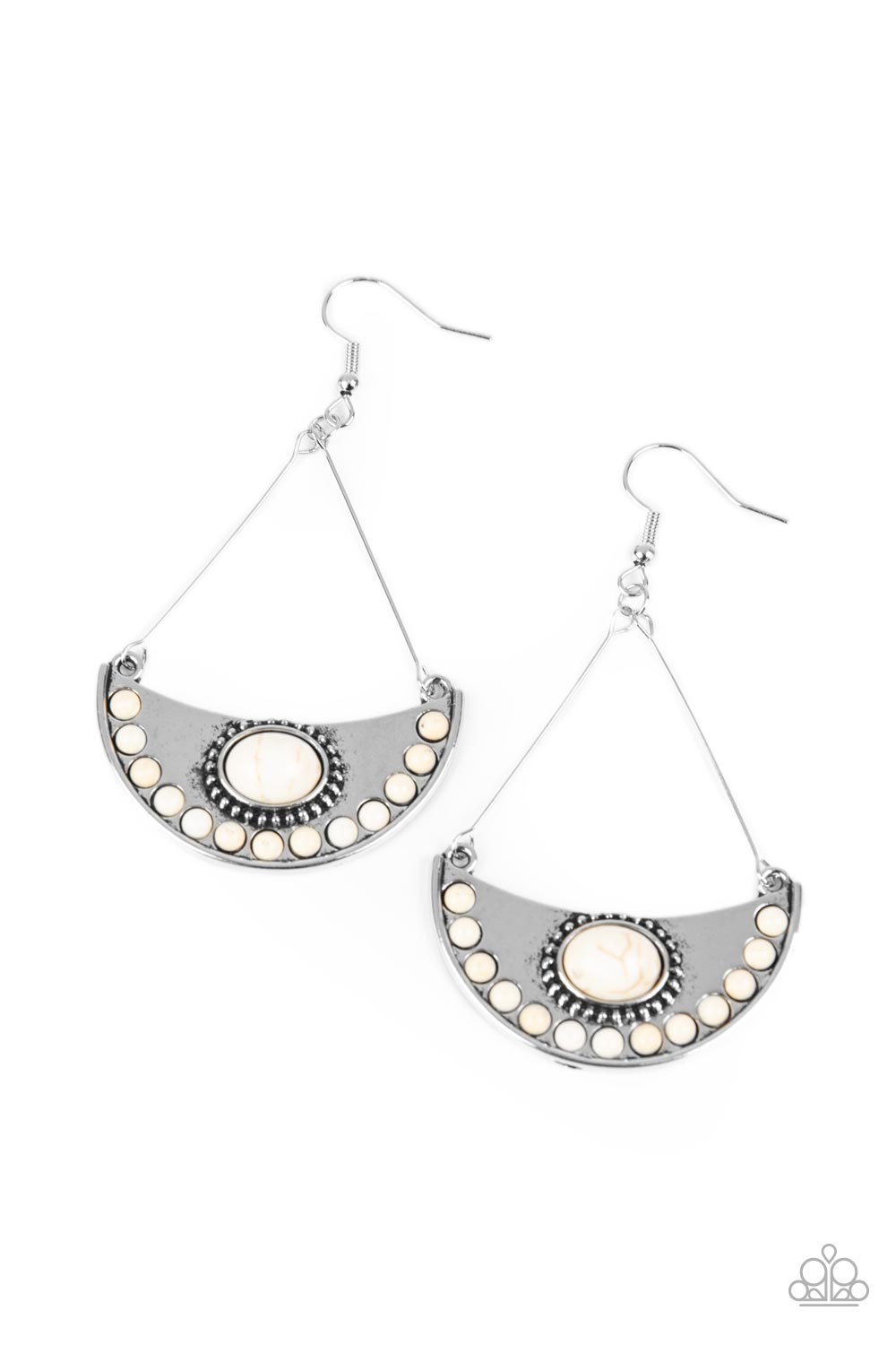 Canyon Canoe Ride White Earrings - Jewelry by Bretta - Jewelry by Bretta