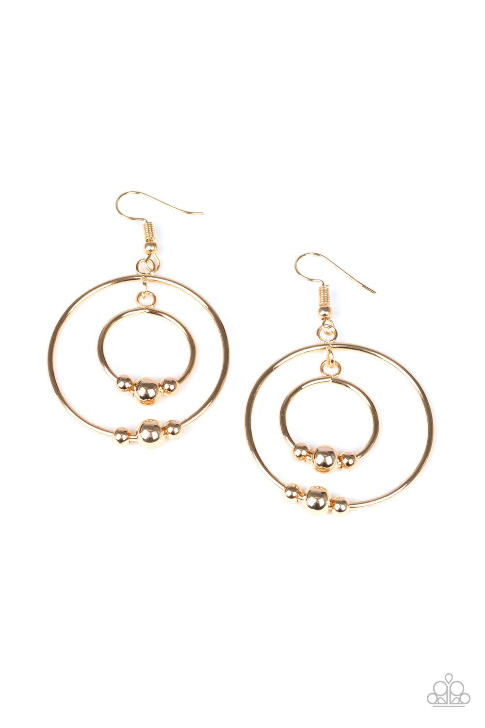Center of Attraction Gold Earrings - Jewelry by Bretta - Jewelry by Bretta