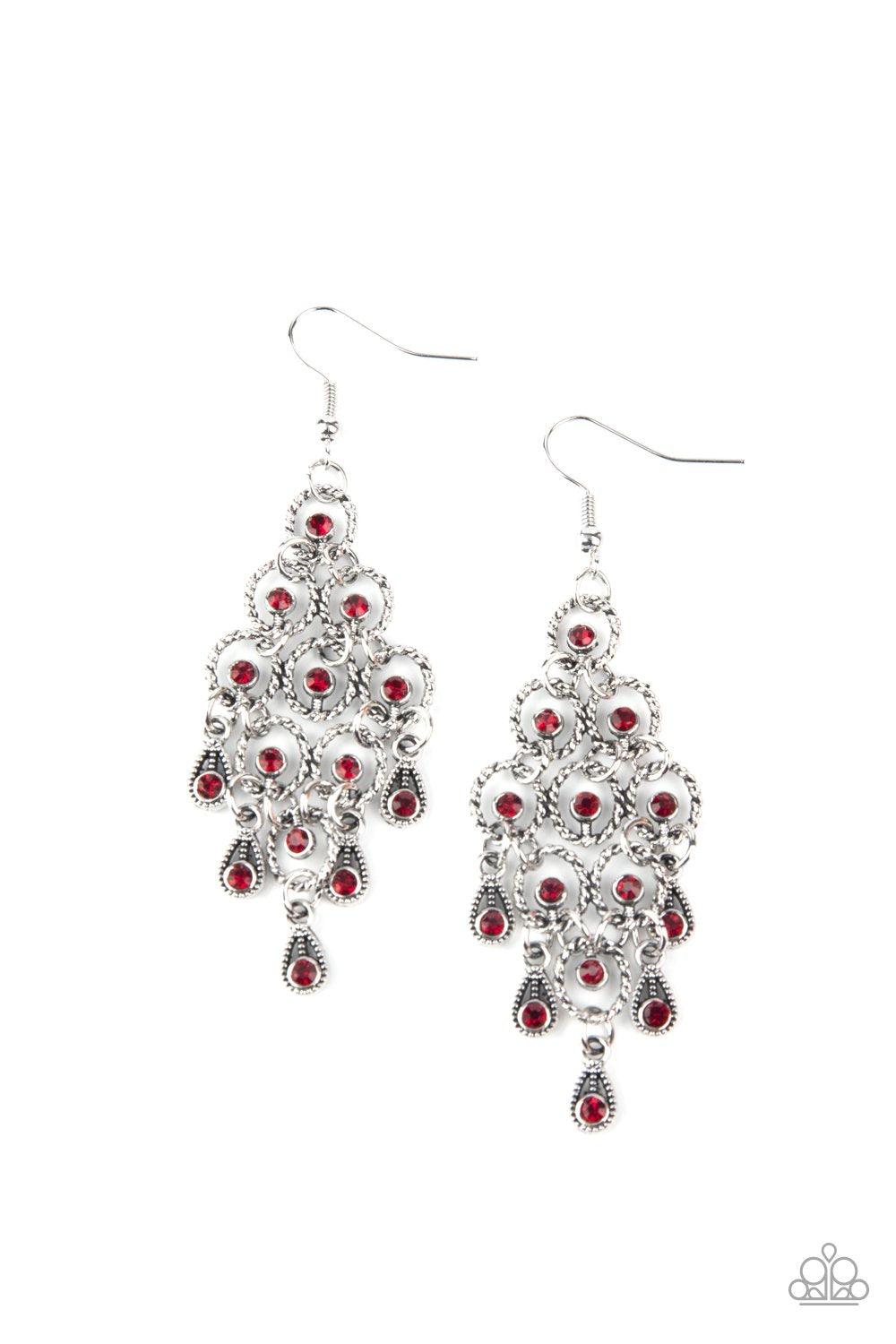 Chandelier Cameo - Red Earrings - Jewelry By Bretta - Jewelry by Bretta