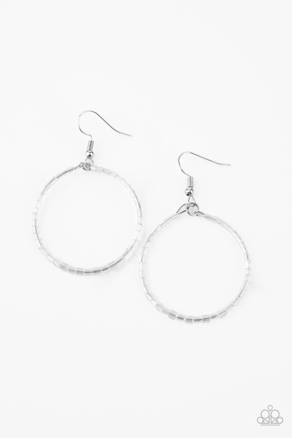 Colorfully Curvy White Earrings - Jewelry by Bretta - Jewelry by Bretta