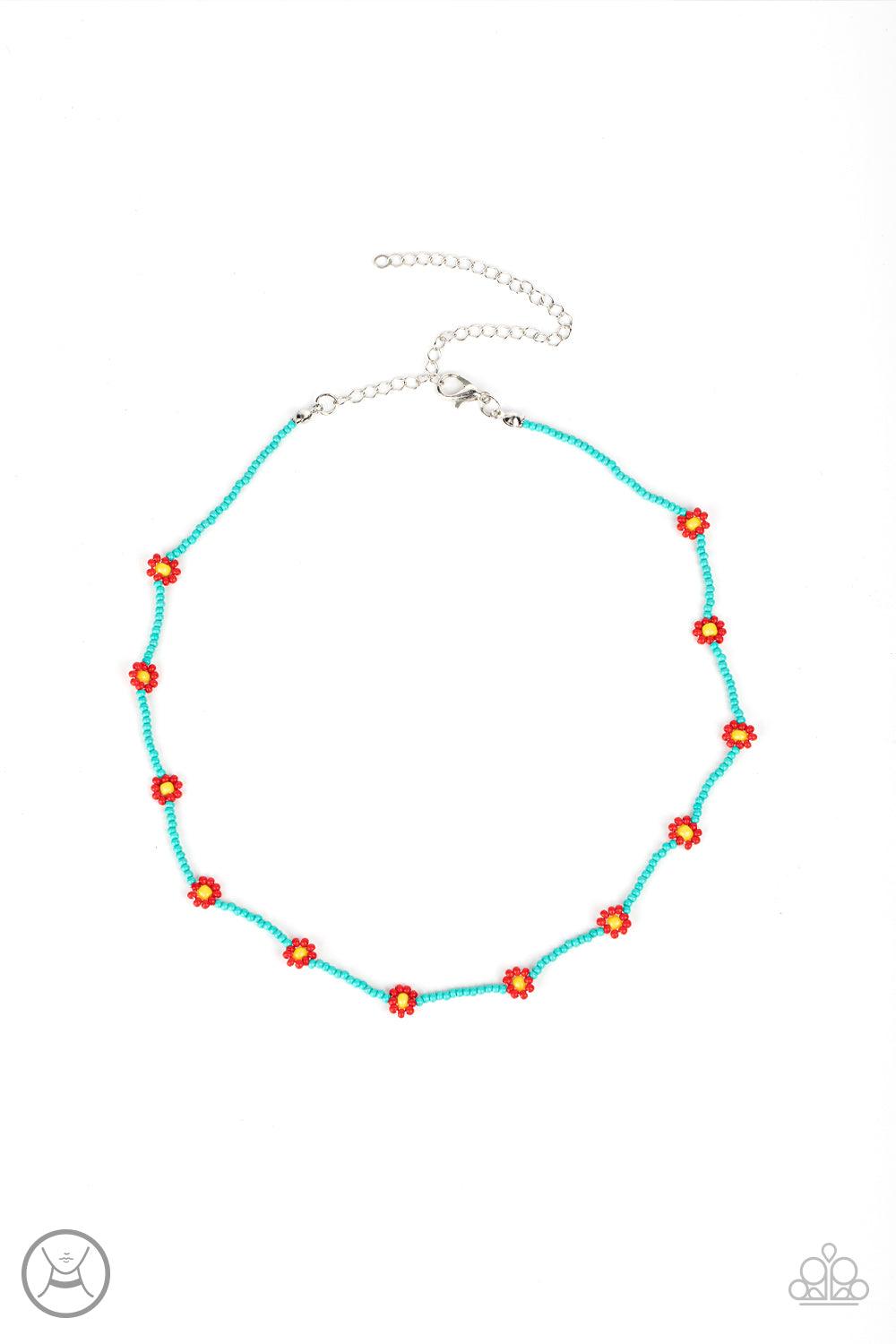 Colorfully Flower Child Blue Necklace - Jewelry by Bretta - Jewelry by Bretta