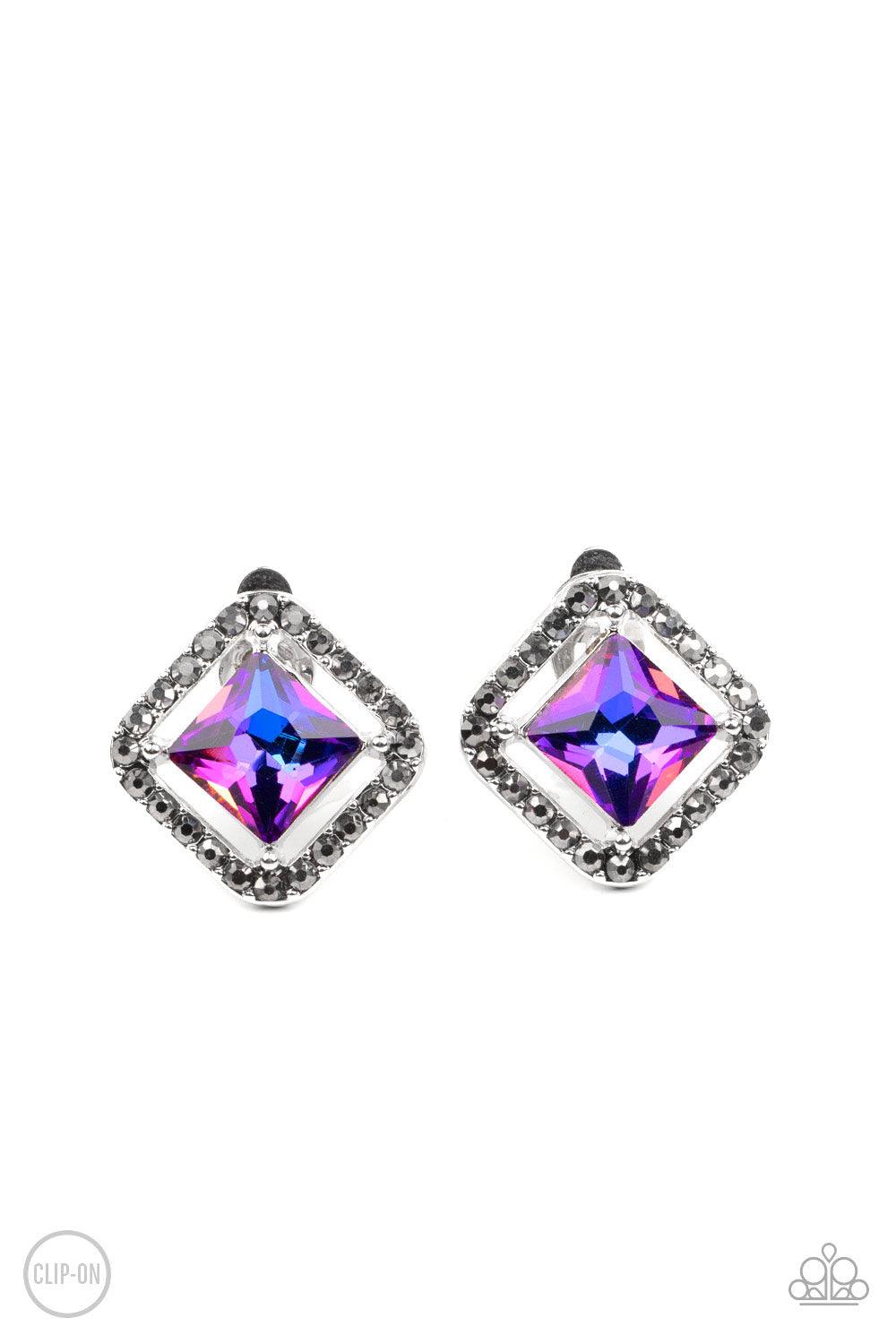 Cosmic Catwalk Purple Clip on Earrings - Jewelry by Bretta - Jewelry by Bretta