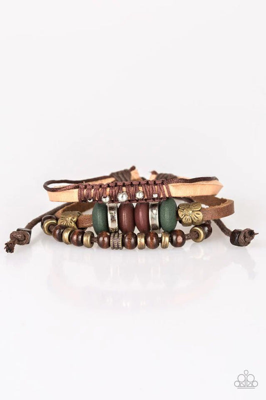 Country Campout Brown Bracelet - Jewelry by Bretta - Jewelry by Bretta