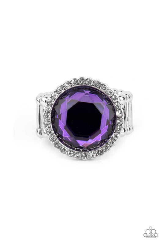 Crown Culture Purple Gem Rhinestone Ring - Rings from Jewelry by Bretta