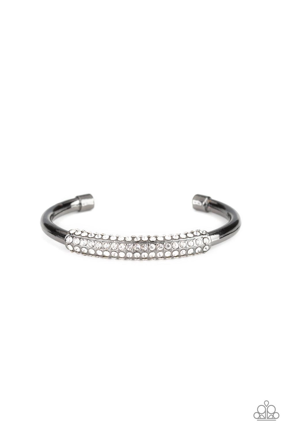 Day to Day Dazzle Black Cuff Bracelet - Jewelry by Bretta - Jewelry by Bretta