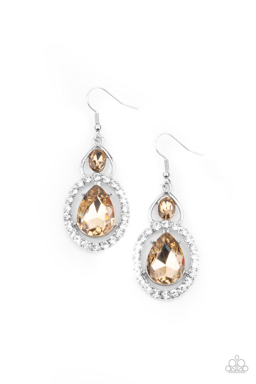 Double The Drama Brown Earrings - Jewelry by Bretta - Jewelry by Bretta