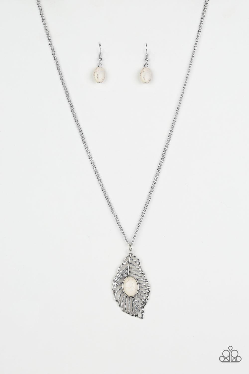 Flight Path White Necklace - Jewelry by Bretta - Jewelry by Bretta
