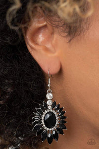 Big Time Twinkle Black Earrings - Jewelry by Bretta