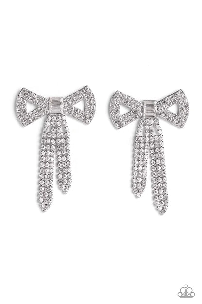 Just BOW With It White Post Earrings - Jewelry by Bretta