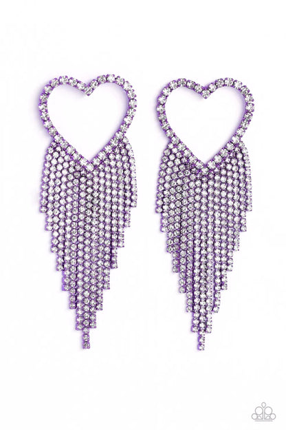 Sumptuous Sweethearts Purple Earrings - Jewelry by Bretta