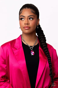 Edgy Exaggeration Pink Necklace - Jewelry by Bretta